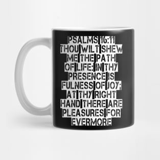 Psalms 16:11 King James Version Bible Verse Typography Mug